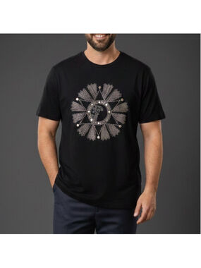 Versace Collection Black Medusa Medallion Studded T Shirt Size XXXL